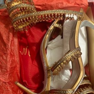 COPY - rene caovilla caramel chandelier heels